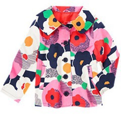 GYMBOREE Плащ с цветами, хлопок ДВ40