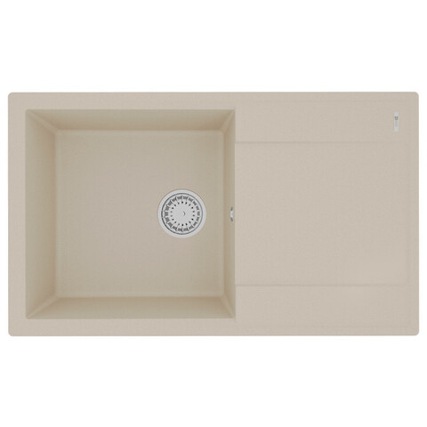 Lemark Imandra 9910032 Кухонная мойка 840 врезная прямоугольная с крылом из кварцгранита цвет: Бежевый