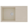 Lemark Imandra 9910032 Кухонная мойка 840 врезная прямоугольная с крылом из кварцгранита цвет: Бежевый