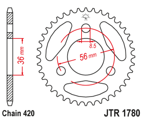 Звезда ведомая JTR1780 28
