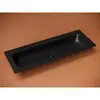 Ceramica Nova Grace CN7016MB Раковина накладная с двумя отверстиями под смеситель, 121x45.7, цвет: черный матовый