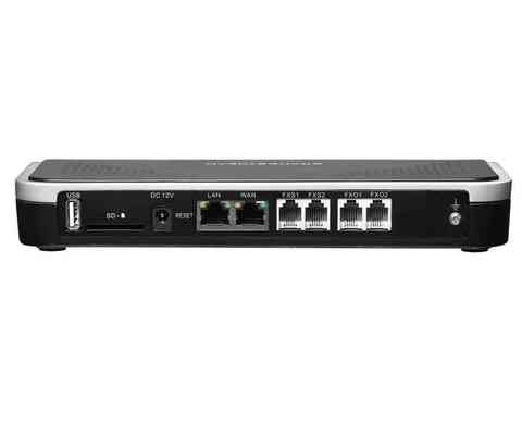 Grandstream UCM6202 - IP ATC. До 500 абонентов / 50 одновременных вызовов, до 3 конф., до 25 участников в конф., 2хFXS, 2xFXO, 1xWAN, 1xLAN