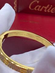 Браслет LOVE с отверткой в обсыпке из цирконов, в люксовом качестве yellow/white VGOLD