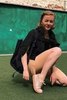 Шорты Тянутся до колен с юбкой | бежевый_черный