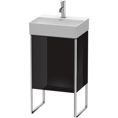 Duravit XSquare XS4441R4040 База под раковину 434х340х739 мм, с ножками встр. с регул.по выс. 1 стек полка, 1 дверца правая , цвет черный глянц.(для 073245) фото