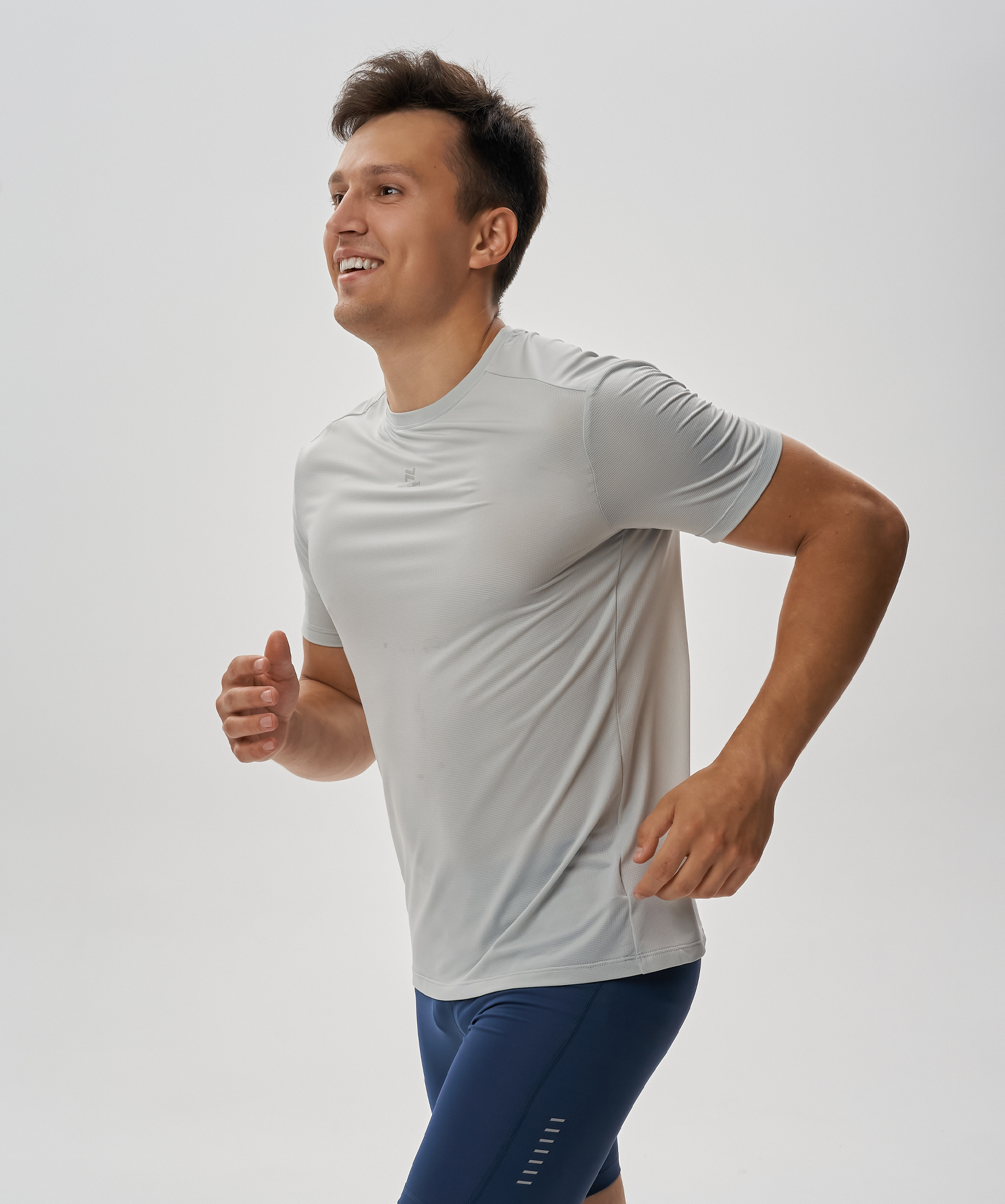 Мужская спортивная футболка Nordski Run 2.0 silver - 2