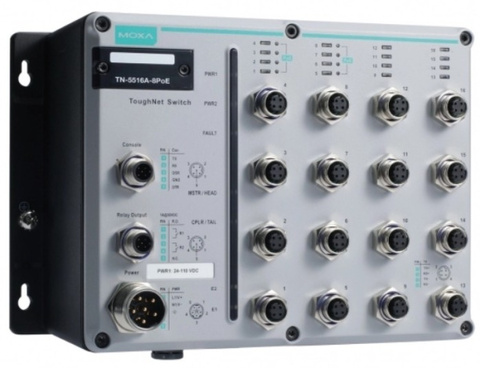 Коммутатор управляемый MOXA TN-5516A-8PoE-WV-T
