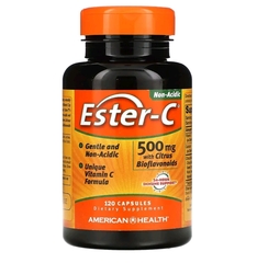 American health, Ester-C с цитрусовыми биофлавоноидами, 1000 мг, 120 капсул (500 мг на капсулу)