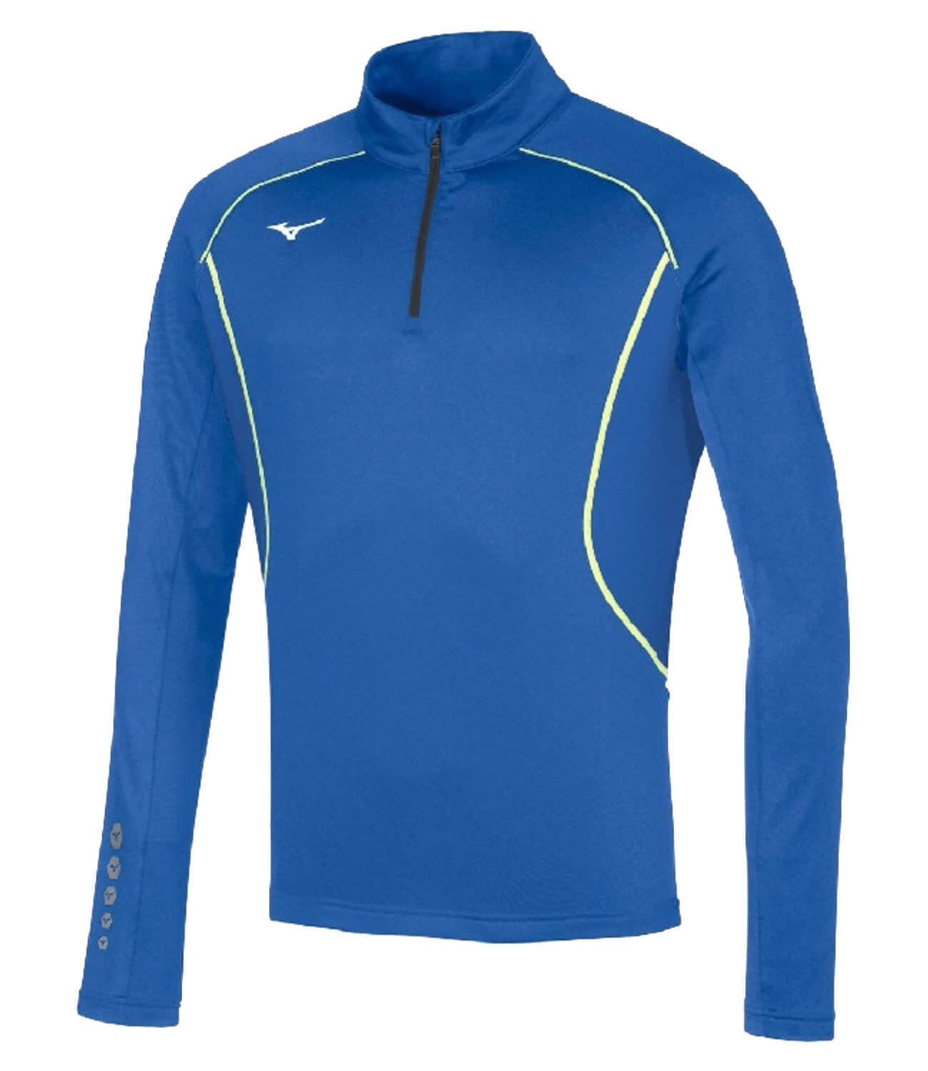 Mizuno Premium Jpn Warmer Top рубашка беговая мужская синяя