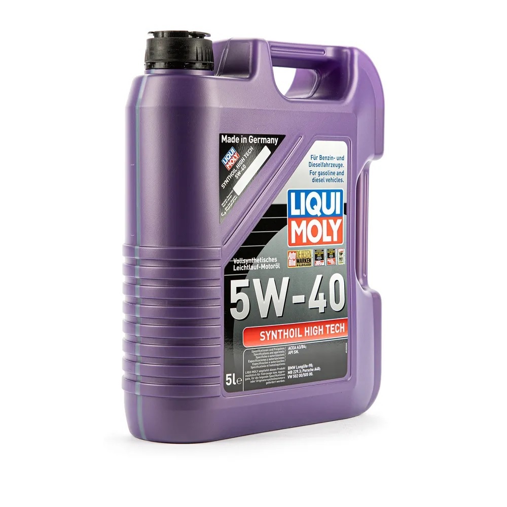 Моторное масло LIQUI MOLY Synthoil High Tech 5W40, MB 229.3, SN, синтетическое, 5л