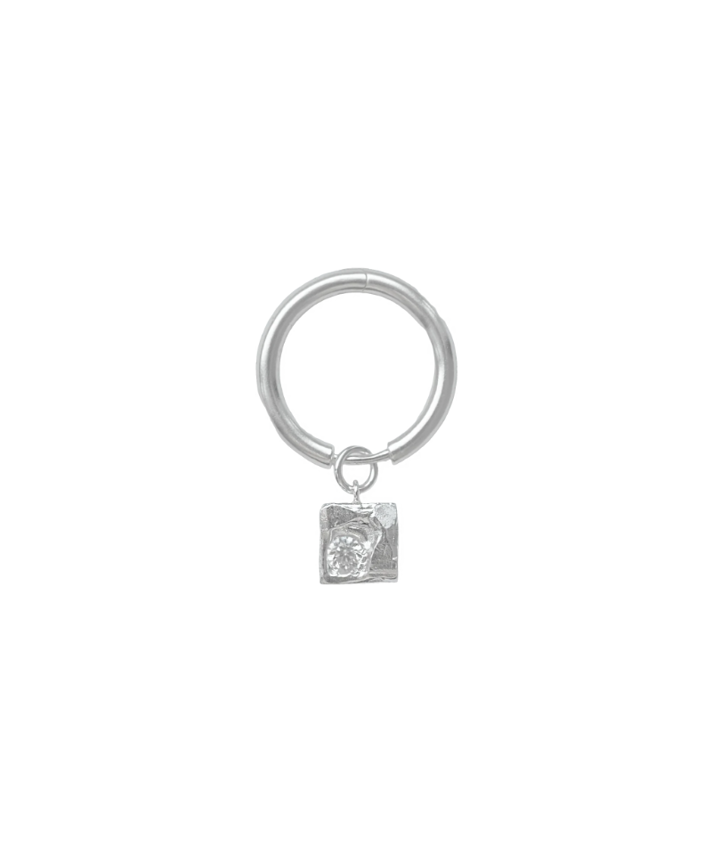 Моносерьга MONO WHITE CIRCLE