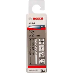 Сверло по металлу HSS-G 2 мм BOSCH 2608595051
