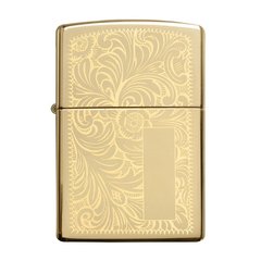 Фото Зажигалка ZIPPO Venetian® с покрытием High Polish Brass, латунь/сталь, золотистая, 36x12x56 мм