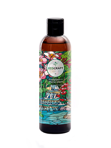 ECOCRAFT Шампунь для укрепления и восстановления волос Frangipani and Marian plum Франжипани и марианская слива (250 мл)