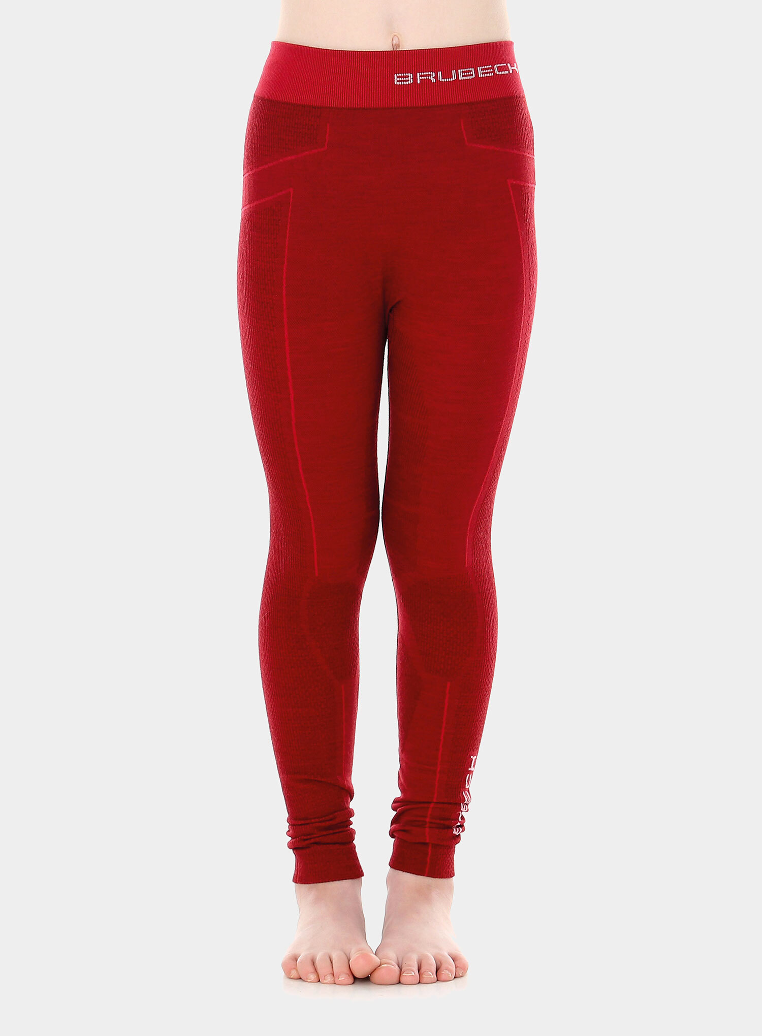 Brubeck Active Wool детское термобелье кальсоны бордо