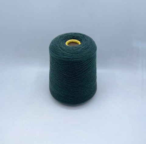 Бобинная пряжа (пр.Италия), 1400м/100гр. 100% Кашемир, цвет-Приглушенный зеленый меланж,арт.30295