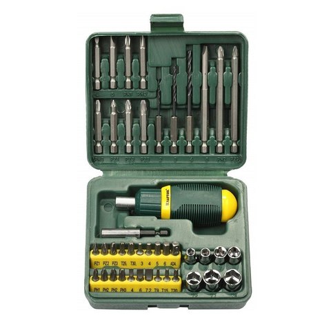 KRAFTOOL Kompakt-43, с насадками, 43 предм., реверсивная отвертка (25556-H43)