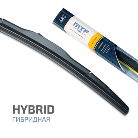Щетка стеклоочистителя MTF light HYBRID, Гибридная, графитовое покрытие, 480мм (19''), 1 шт. Щетка стеклоочистителя MTF light HYBRID, Гибридная, графитовое покрытие, 480мм (19''), 1 шт.