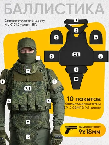 Бронежилет штурмовой с подсумками Пиксель + бронеплиты БР-4