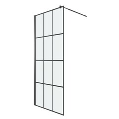 Душевая перегородка Niagara Eco NG-552-80BLACK (80х190) черный,стекло клетка,1 место