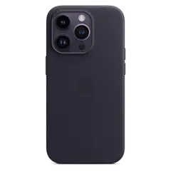 Кожаный чехол с поддержкой MagSafe Apple Leather Case для iPhone 14 Pro, Ink (Чернильный)