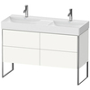 Duravit XSquare XS445602222 Тумба напольная под раковину # 235312, 4 ящика, 731x1184x460мм, цвет White High Gloss