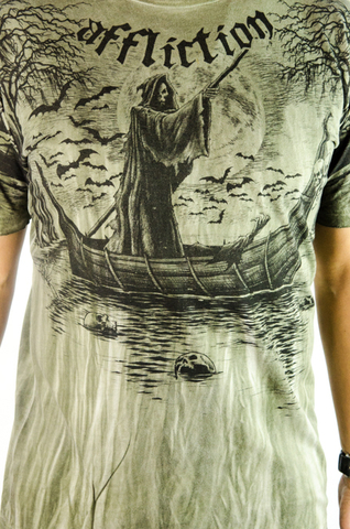 Affliction | Футболка мужская River Styx Tee A295 принт спереди
