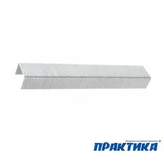 Скобы ПРАКТИКА для степлера, серия Мастер, 6 мм, Тип 53, толщина 0,74 мм, ширина 11,4 (037-282)