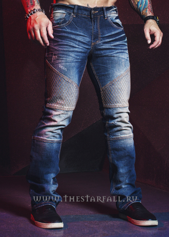Affliction | Джинсы мужские Gage Grid Malibu 110SK047 перед