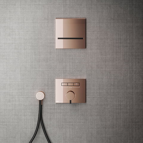 Gessi Hi-Fi 63081#030 Смеситель для душа, с включением до 3 источников одновременно (внешняя часть), цвет: Copper PVD