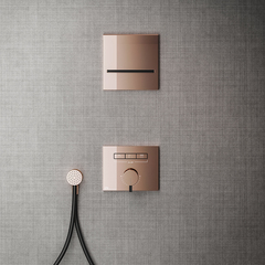 Gessi Hi-Fi 63081#030 Смеситель для душа, с включением до 3 источников одновременно (внешняя часть), цвет: Copper PVD фото