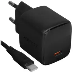 Зарядное устройство ACEFAST A115 Fast PD 30W GaN 1*USB-C Wall Charger с цифровым экраном EU, черный