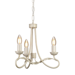 Золотая классическая люстра на 3 лампы Elstead Olivia OV3-IVORY-GOLD, E14, в гостиную