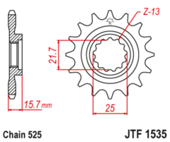 Звезда ведущая JTF1535 15RB