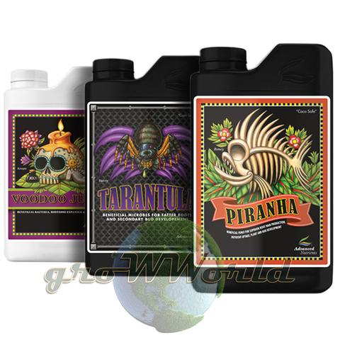 Комплект добавок Root Expander (Увеличение корней) от Advanced Nutrients (Voodoo Juice + Tarantula + Piranha)