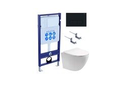 Aquatek SET Aquatek ЕВРОПА cm-017 4в1 SET Aquatek ЕВРОПА cm-017 4в1 (рама Aquatek Standard INS-0000012+крепеж KKI-0000002+клавиша KDI-0000017+унитаз ЕВРОПА AQ1900-00 с тонким сиденьем soft фото