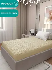 Наматрасник 90х200 см на резинке, толстый