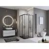 BelBagno TRAY-MR-UNO-A-90-35-NERO-NO Поддон из искусственного мрамора в комплекте с сифоном с чёрной матовой декоративной накладкой, чёрный