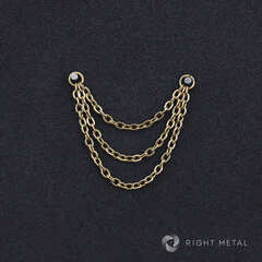 Triple Titanium Chain PVD Yellow