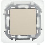 Переключатель одноклавишный IP44 - Legrand Inspiria - 10АХ 250В безвинтовые зажимы - слоновая кость — фото 1