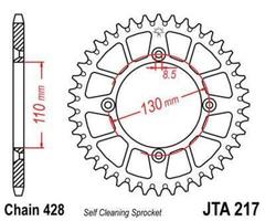 Звезда ведомая алюминиевая JTA217 56