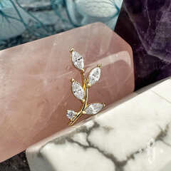 Накрутка "Limb Small" - Желтое золото - White CZ