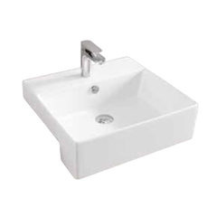 ArtCeram Quadro QUL004 01 00 Раковина накладная полувстраиваемая, 50x48, цвет: белый фото