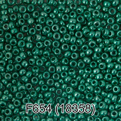 Бисер Чехия "GAMMA" круглый 6 10/0 2.3 мм F654 т.зелёный/металлик ( 18358 )