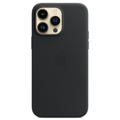 Кожаный чехол с поддержкой MagSafe Apple Leather Case для iPhone 14 Pro Max, Midnight (Темная ночь)