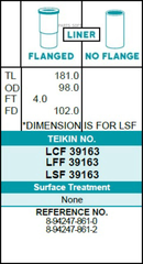 Гильза блока цилиндров TEIKIN LSF39163 (4шт/упак) не хонингованная