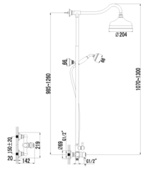 Смеситель Lemark Villa LM4860B для душа