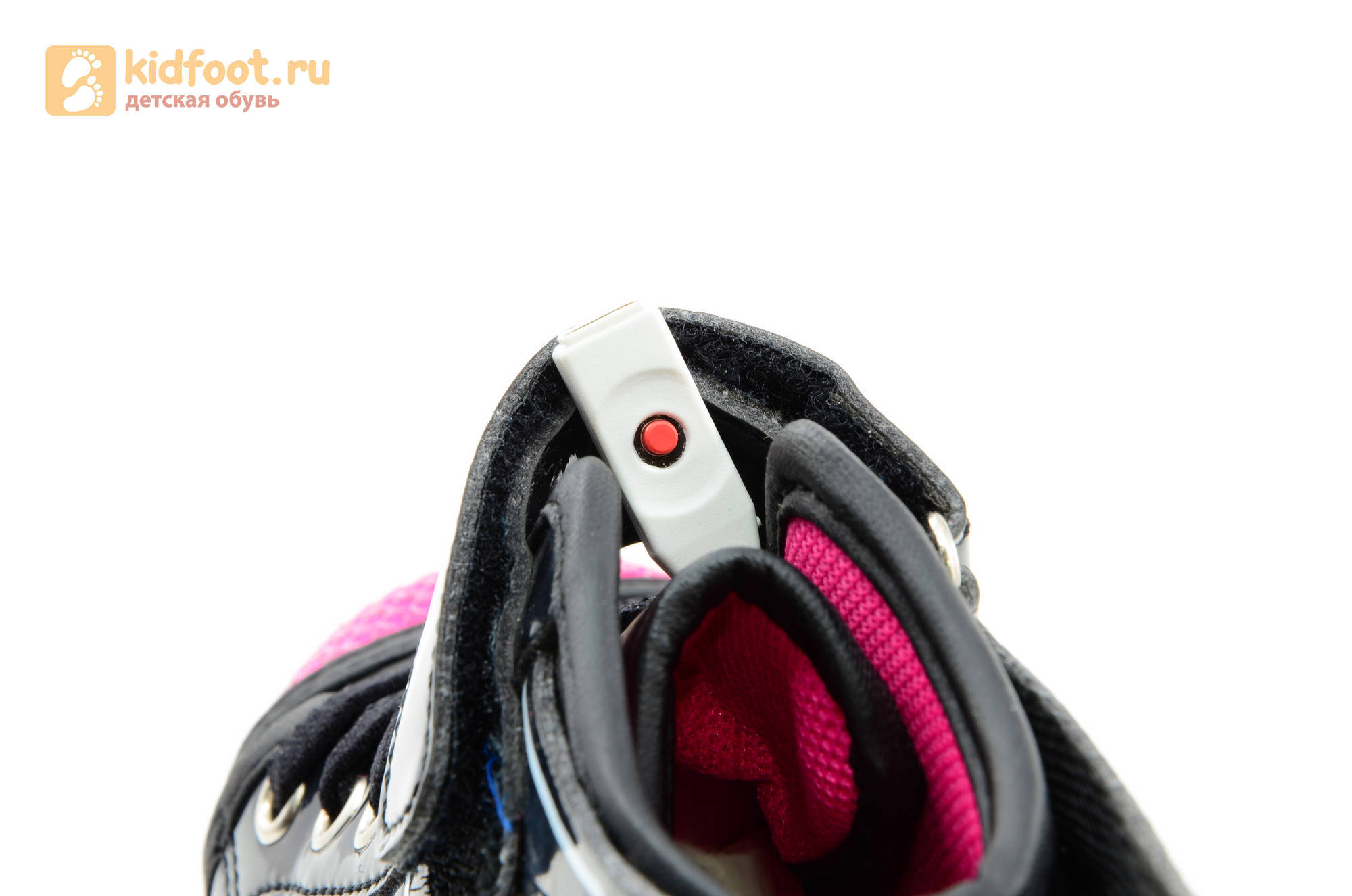 Светящиеся кроссовки с крыльями с USB зарядкой Бебексия (BEIBEIXIA), цвет черный розовый, светится вся подошва