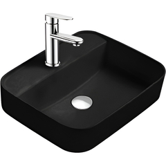Aquatek Вега AQ5506-MB Раковина накладная 50x39.5, цвет: чёрный фото