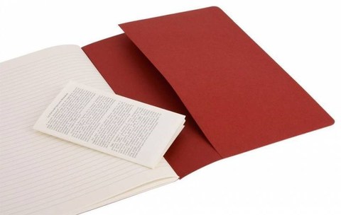 Набор 3 блокнота Moleskine Cahier Journal XL, цвет клюквенный, в линейку